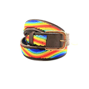 Rainbow Waves Belt SALE The Handmade Dog Collar Company